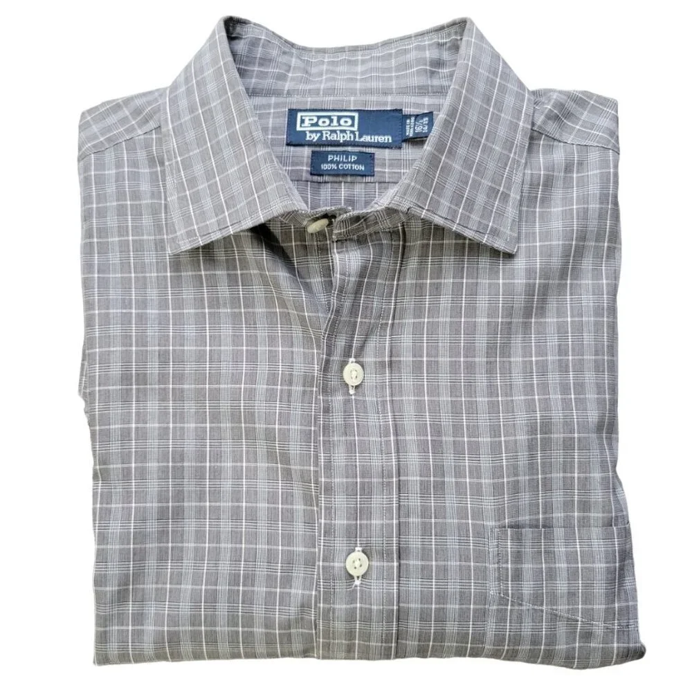 Polo by Ralph Lauren Philip Long Sleeve Button Down Shirt Size 16.5 34/35
